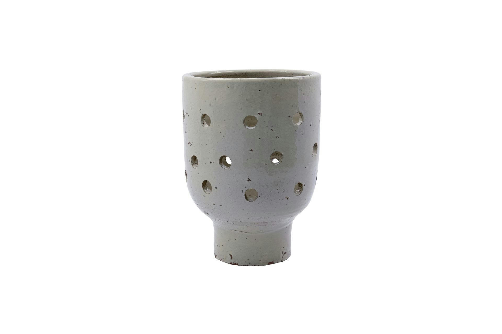 ARTIST - Photophore en grès beige