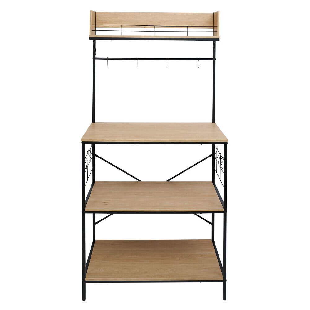 Meuble de rangement Kitchen bois et métal 80xH160x40cm