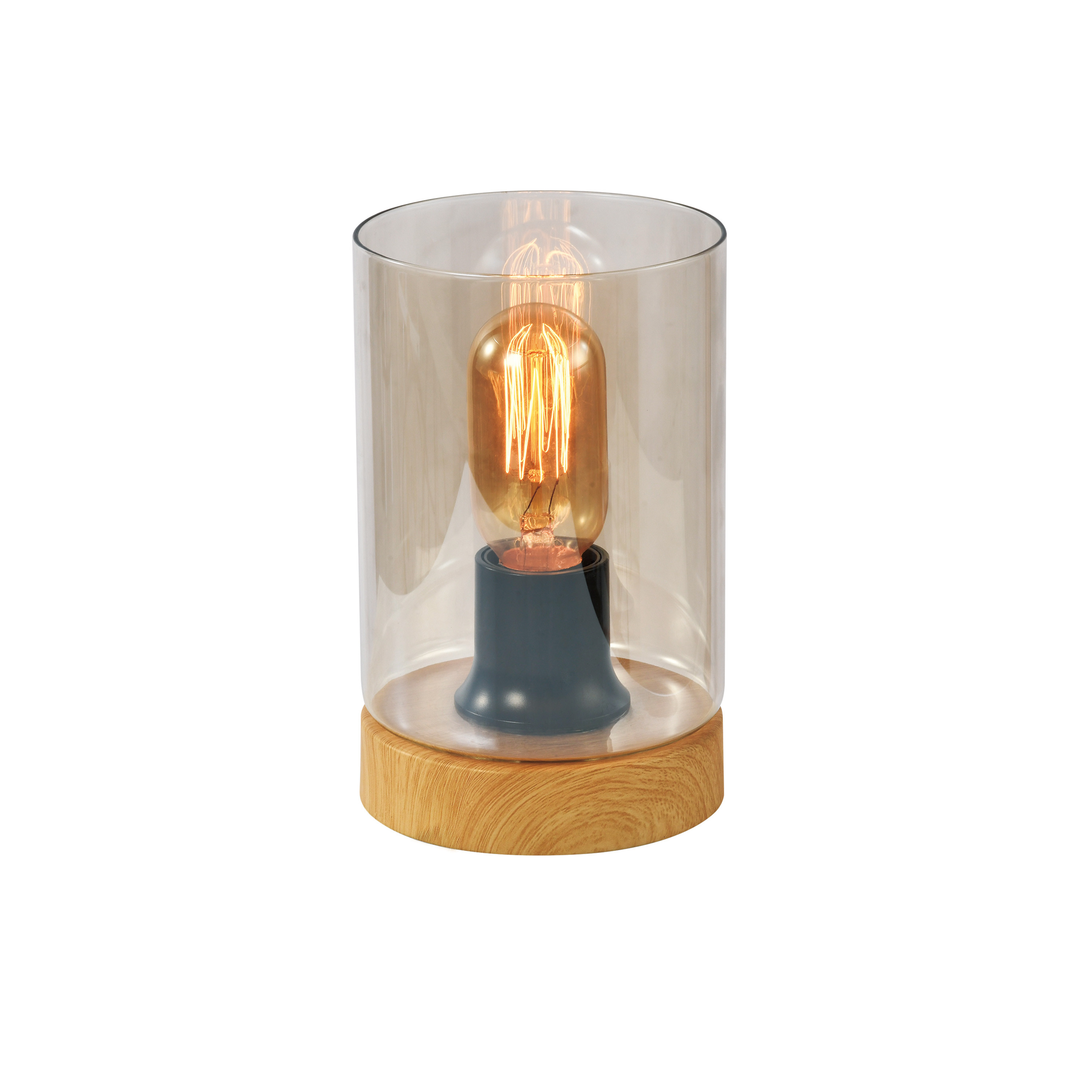 Lampa stołowa NOWOCZESNA wels 1x40w e27 klosz dymiony