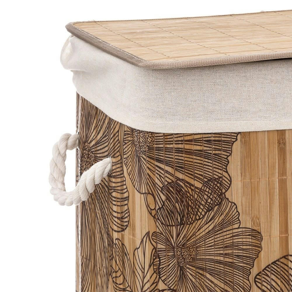 BLACKFLORA - Panier à linge bambou