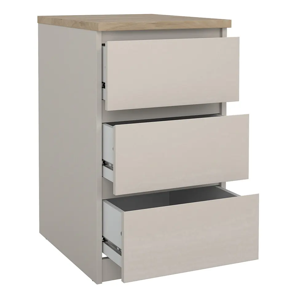 Nachtkastje Naia - 3 lades - greige