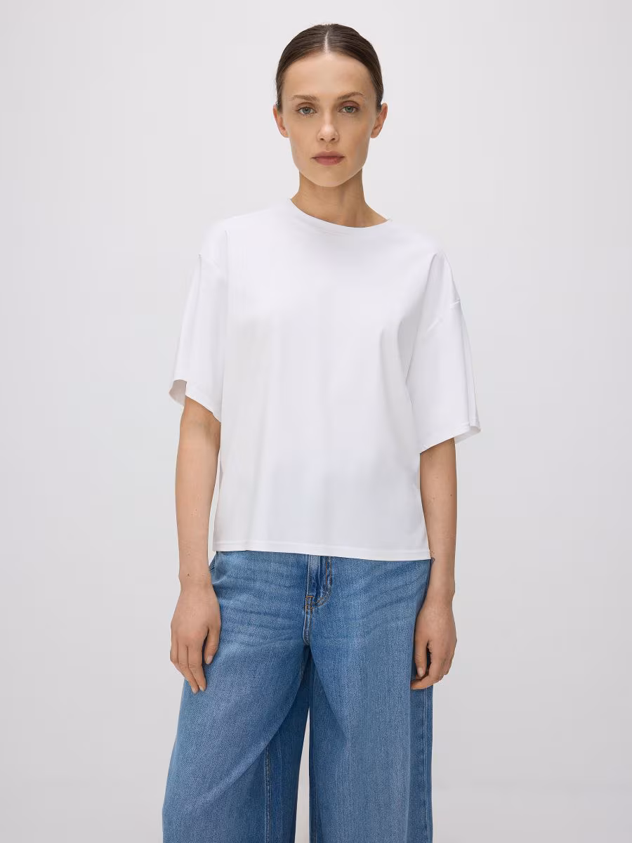Oversized Mercerised Cotton Blend T-Shirt