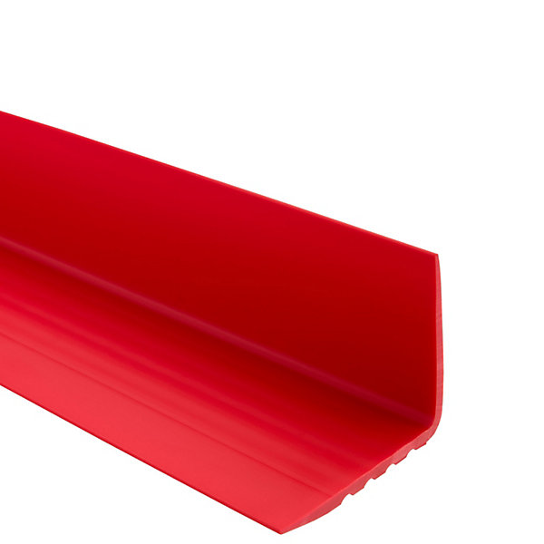 Nez de marche PVC 52x40mm, QUEST, profilé d'escalier RGP, antidérapant, d'escalier-protection, Rouge, 1.5m