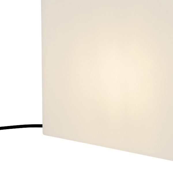 Ensemble de 2 lampadaires d'extérieur blancs 30 et 38 cm carrés IP44 - Nura