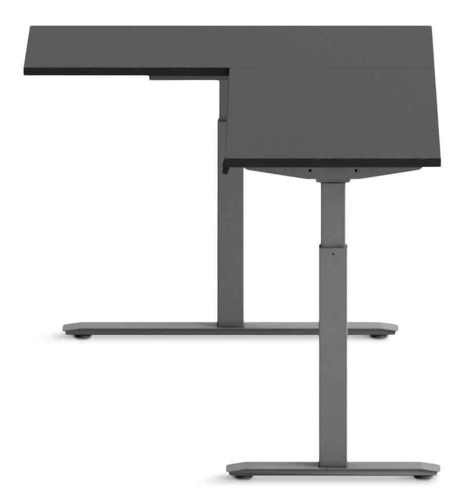 MotionWise L-shape Height Adjustable Desk with 2 Columns