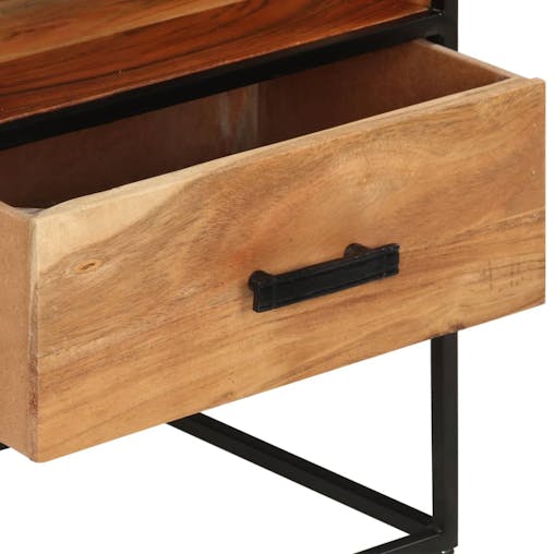NNEVL Bed Cabinet 40x30x50 cm Solid Acacia Wood