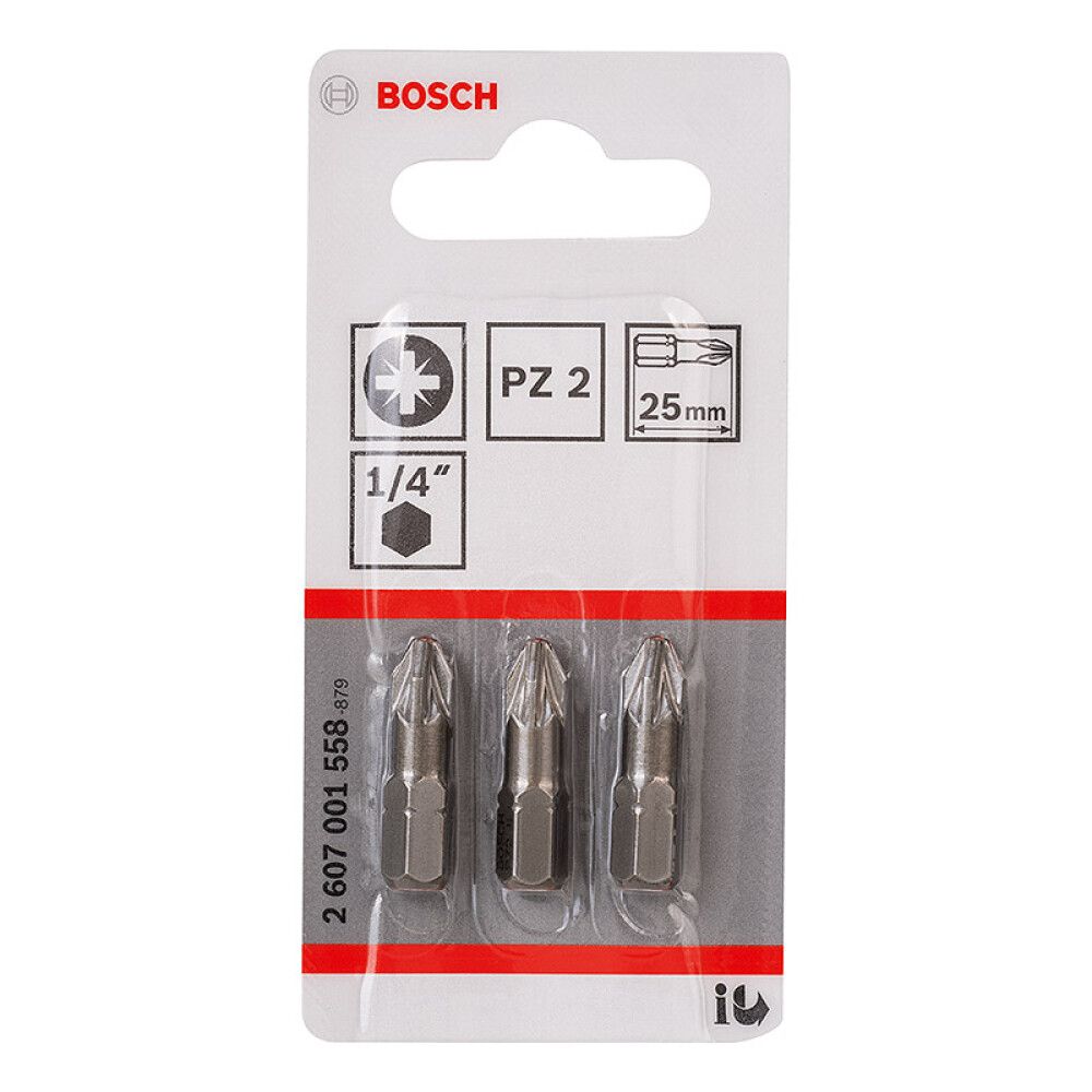 BITS BOSCH EXTRA HARD PZ2 25MM 3STK