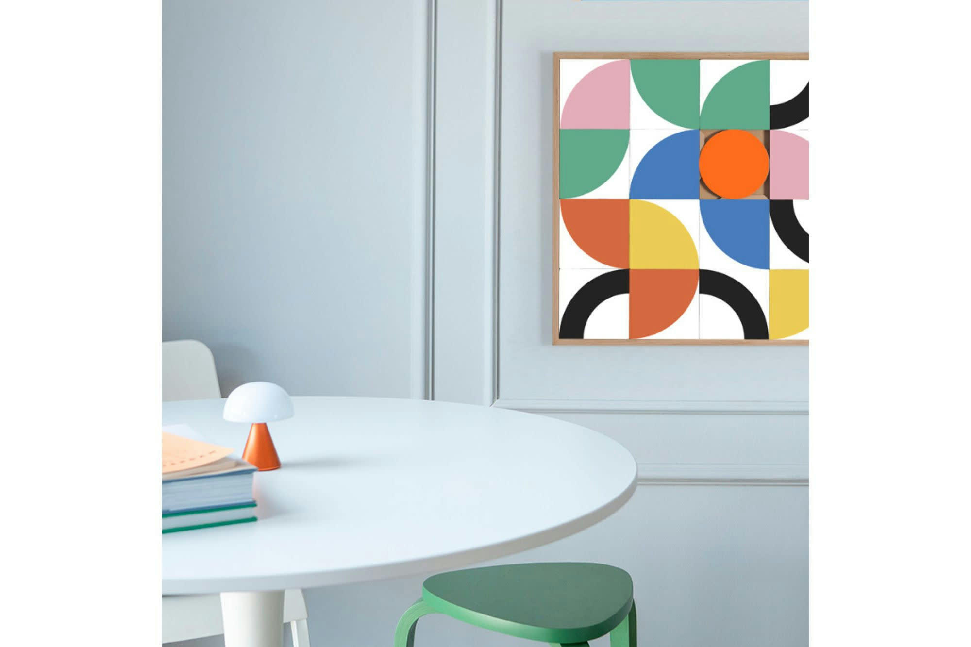 PUPPLE - Tableau en bois taquin coloré et pop  63 x 63