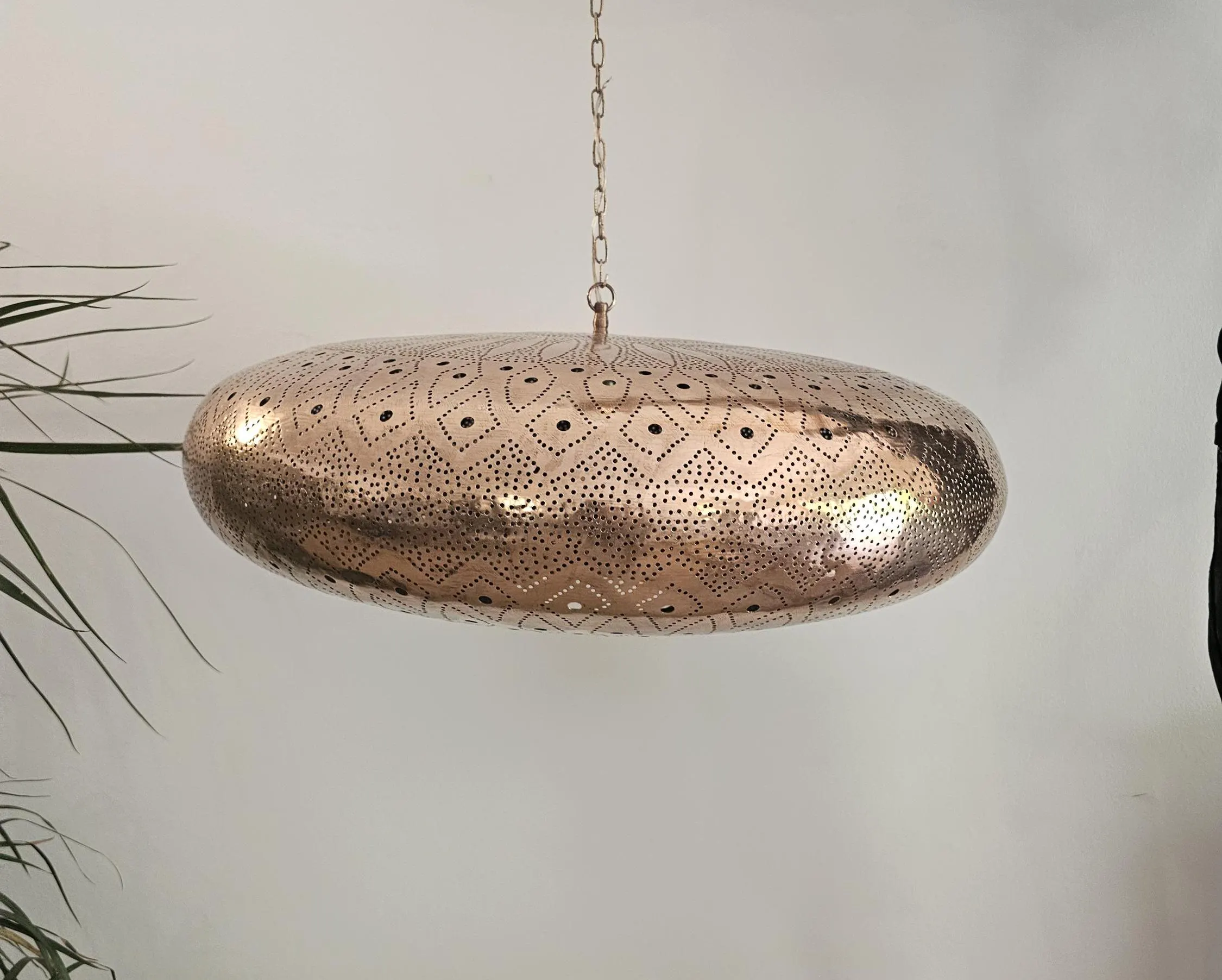 Moroccan brass pendant light
