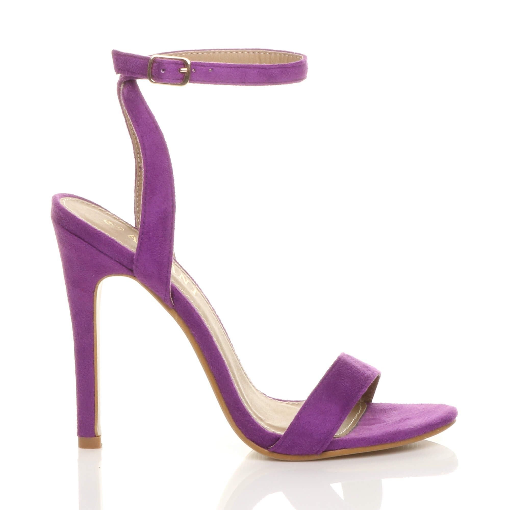 AJVANI High Heel Ankle Strap Barely There Sandals