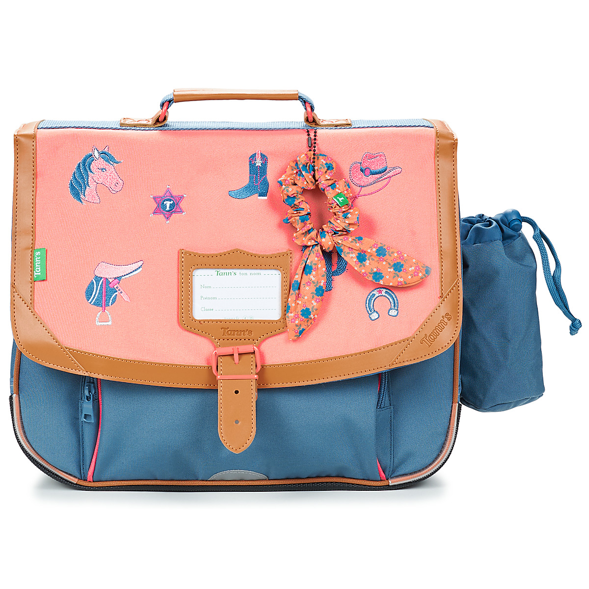 Tann's - JANE CARTABLE 38 CM POCHE GOURDE - Pink / Blue