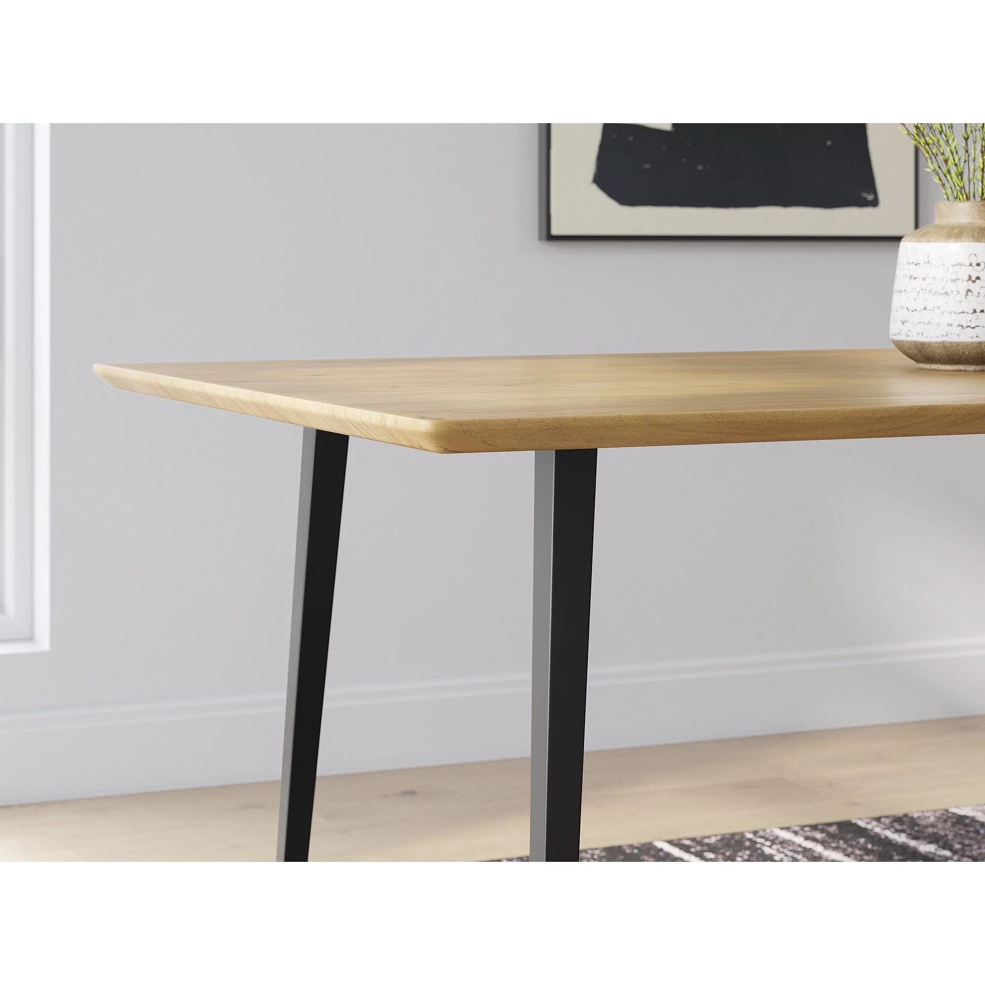 Signature Design by Ashley Gretlynn Black/Brown Dining Table - 59 W x 36 D x 30 H