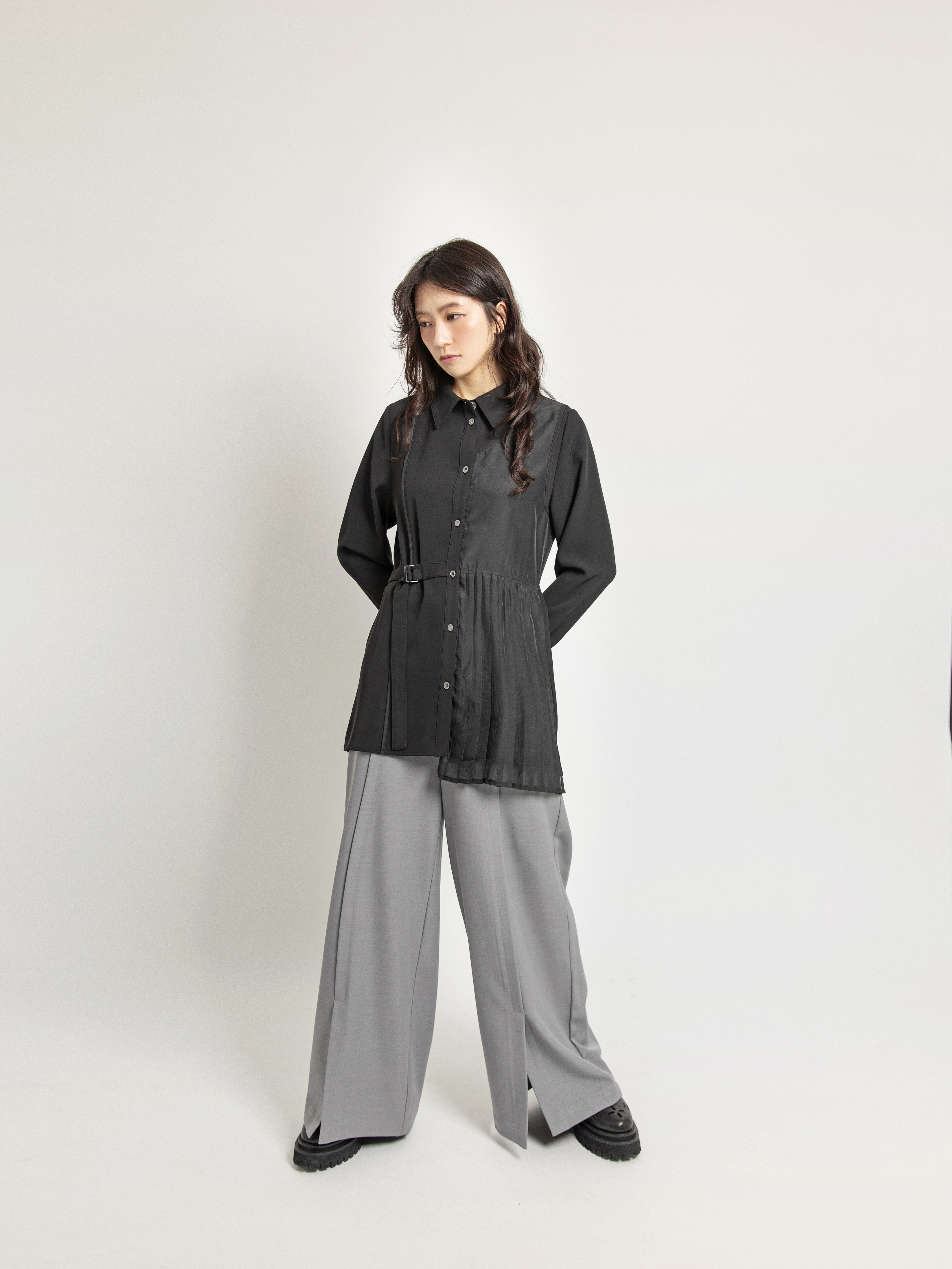 Slit Detail Pants - 25WDB293D