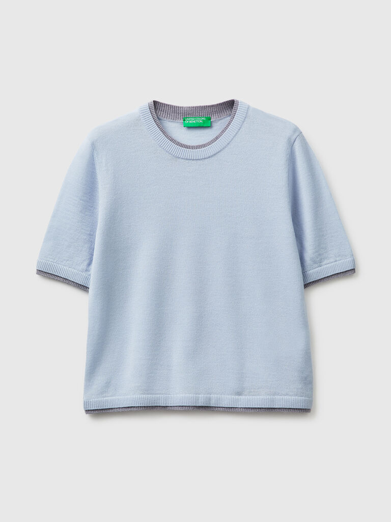 100% Merino wool short-sleeved shirt