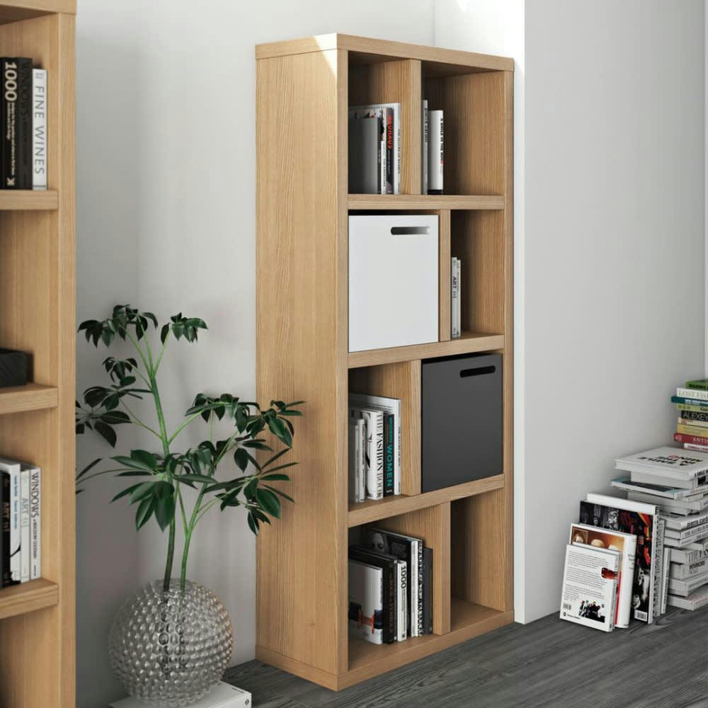 BERLIN - Bibliothèque  placage chêne naturel