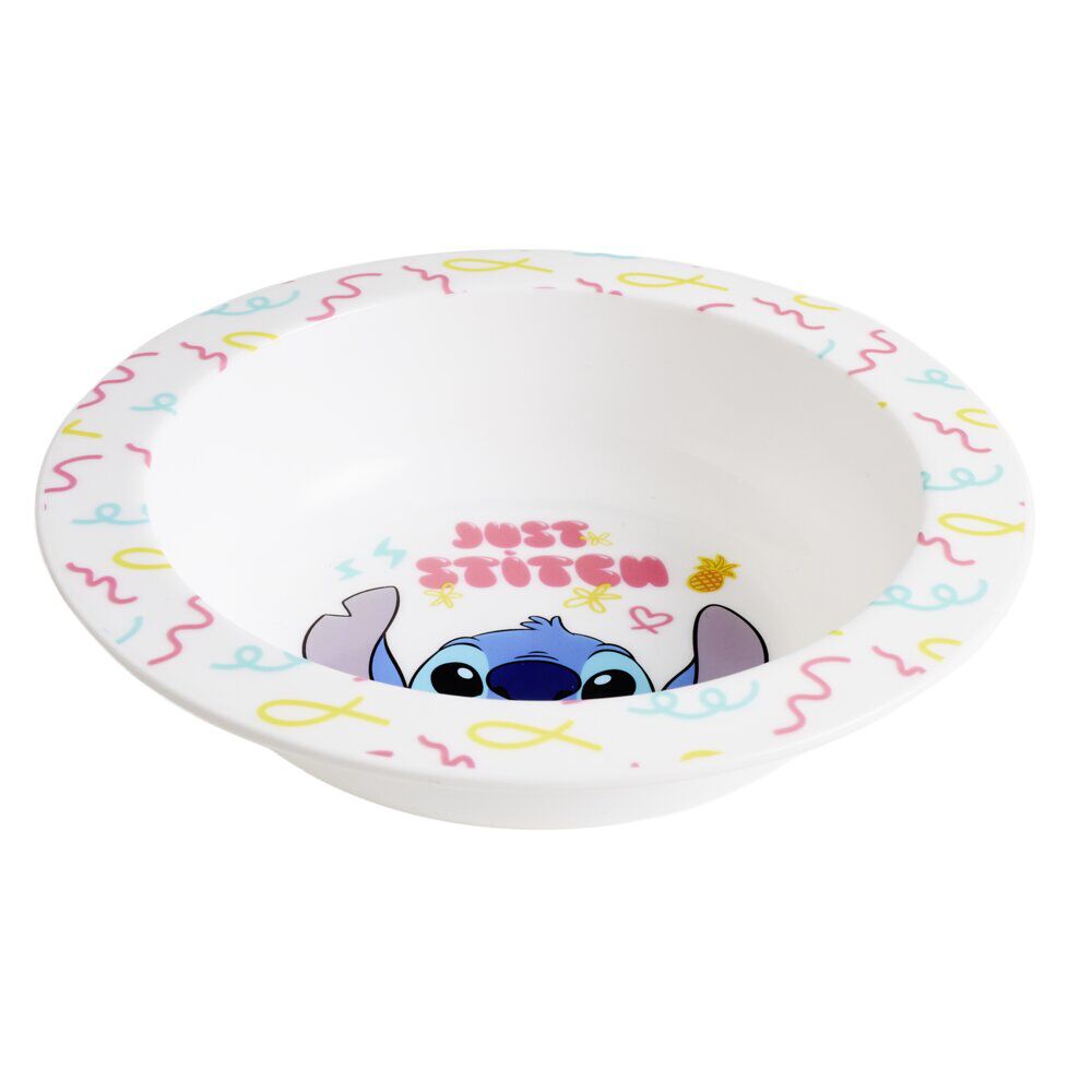 Assiette creuse Stitch plastique blanc et multicolore Ø16cm