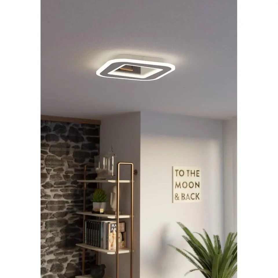 EGLO Macchioni Plafonni&egrave;re - LED - Kunststof - Wit - Afstandsbediening