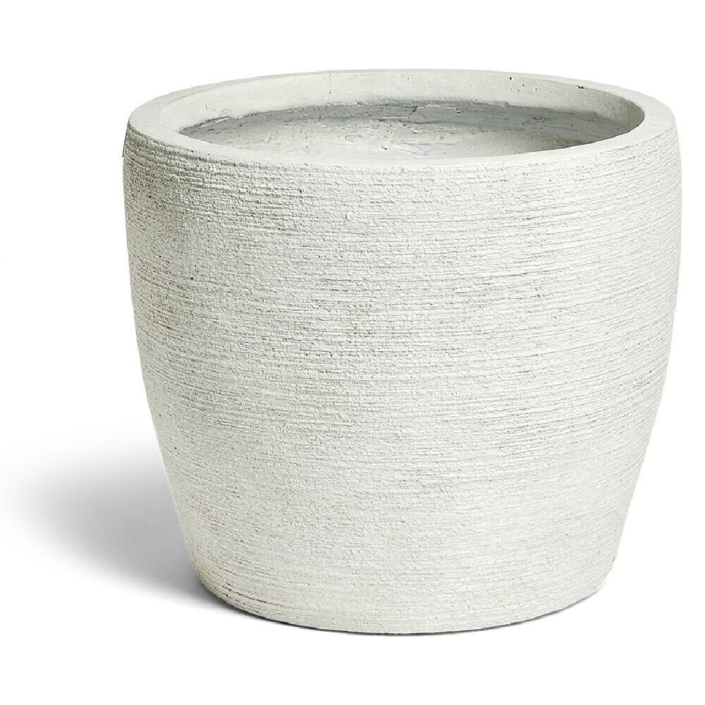 Pot fibre d'argile blanc Ø27xH24cm
