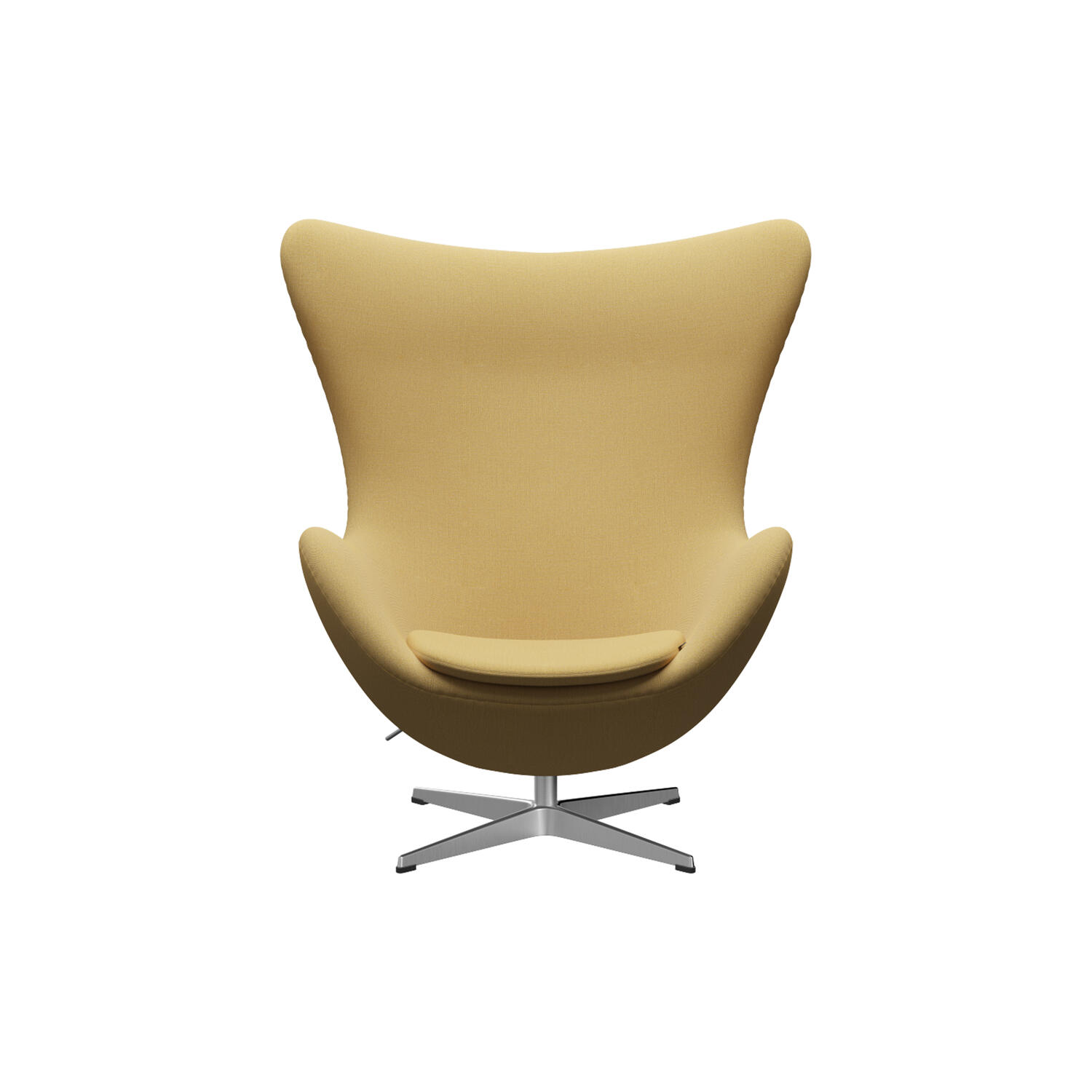 &AElig;gget&trade; 3316 loungestol, Christianshavn 1110 yellow/satin brushed aluminium