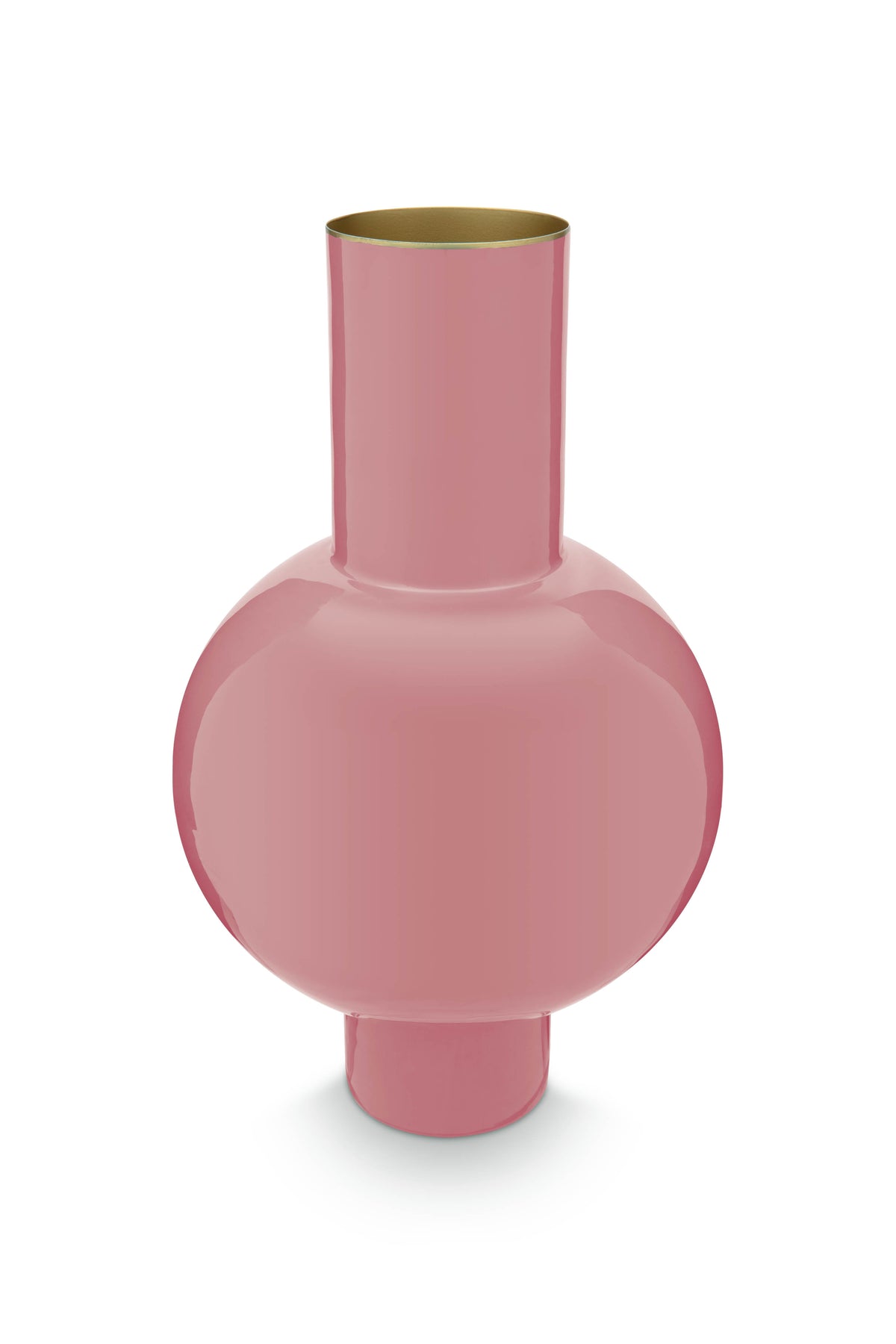 Pip Studio Metalen Vaas voor Bloemen - Woondecoratie - Roze - 24x40cm