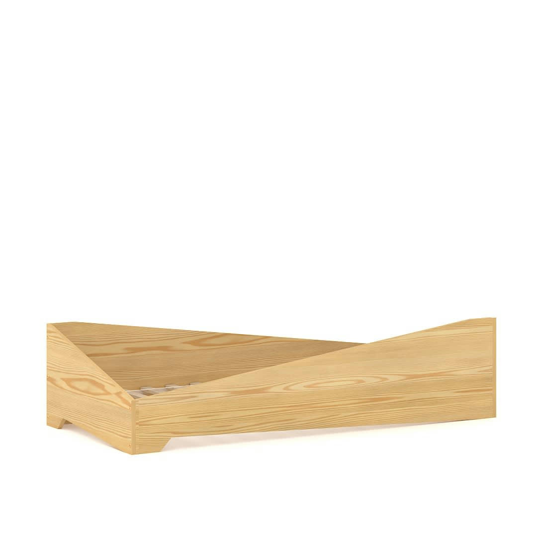 - Lit simple en pin massif 190x90 naturel