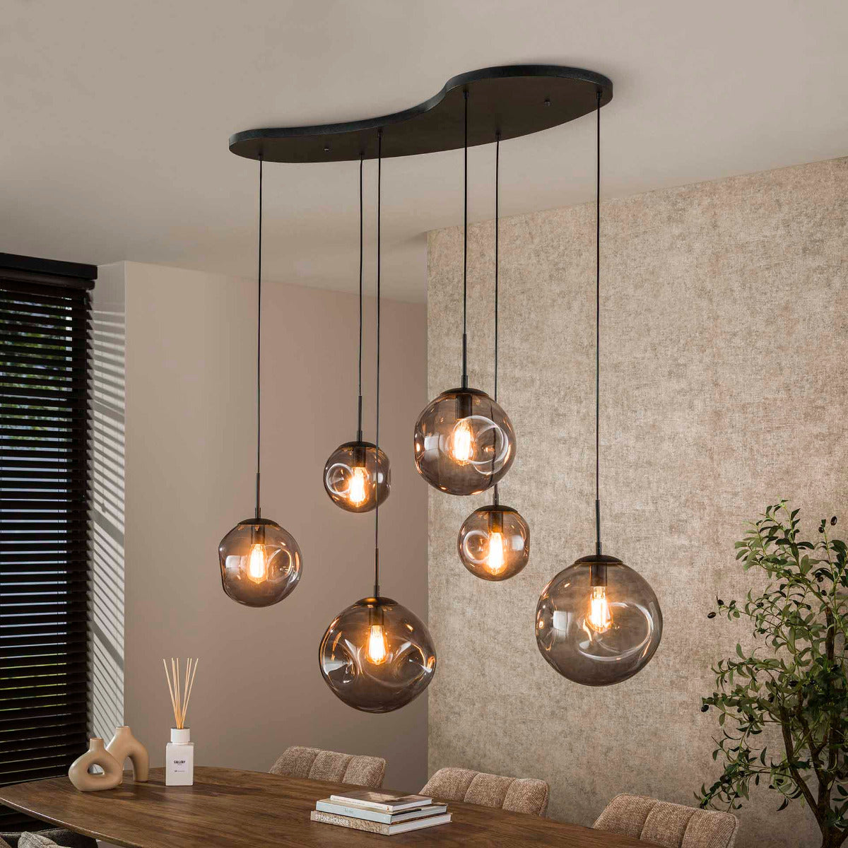 Fraaai - Archie hanglamp 6-lichts - artic zwart