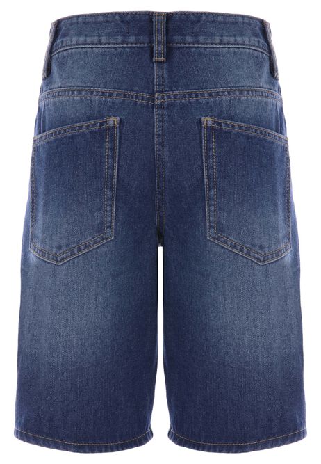 Older Boys Blue Longer Denim Shorts