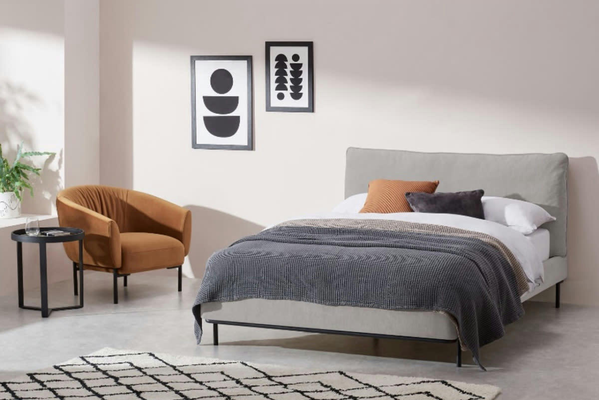 HARLOW - Lit   gris     140x200