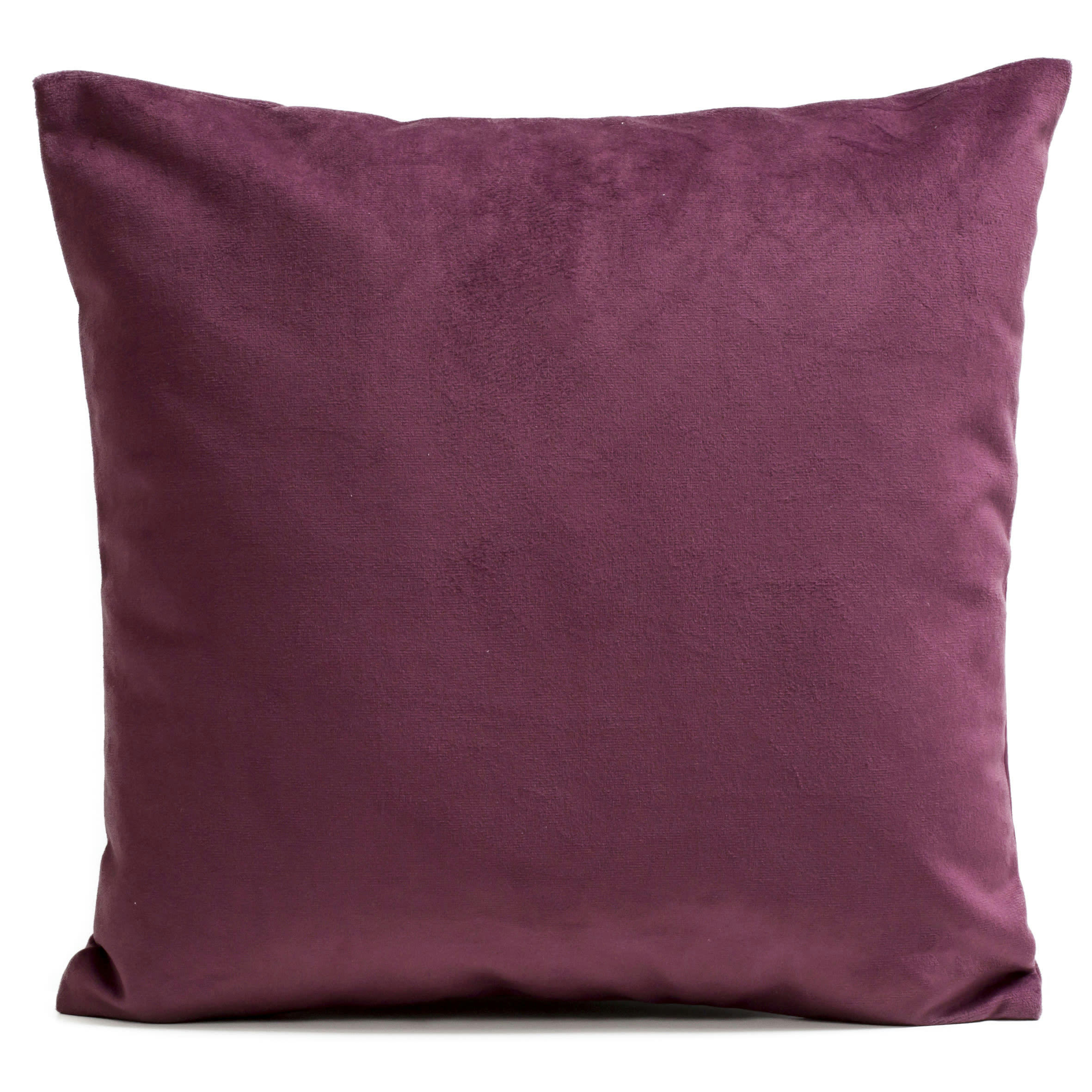 - Coussin uni suédine violet 40x40cm