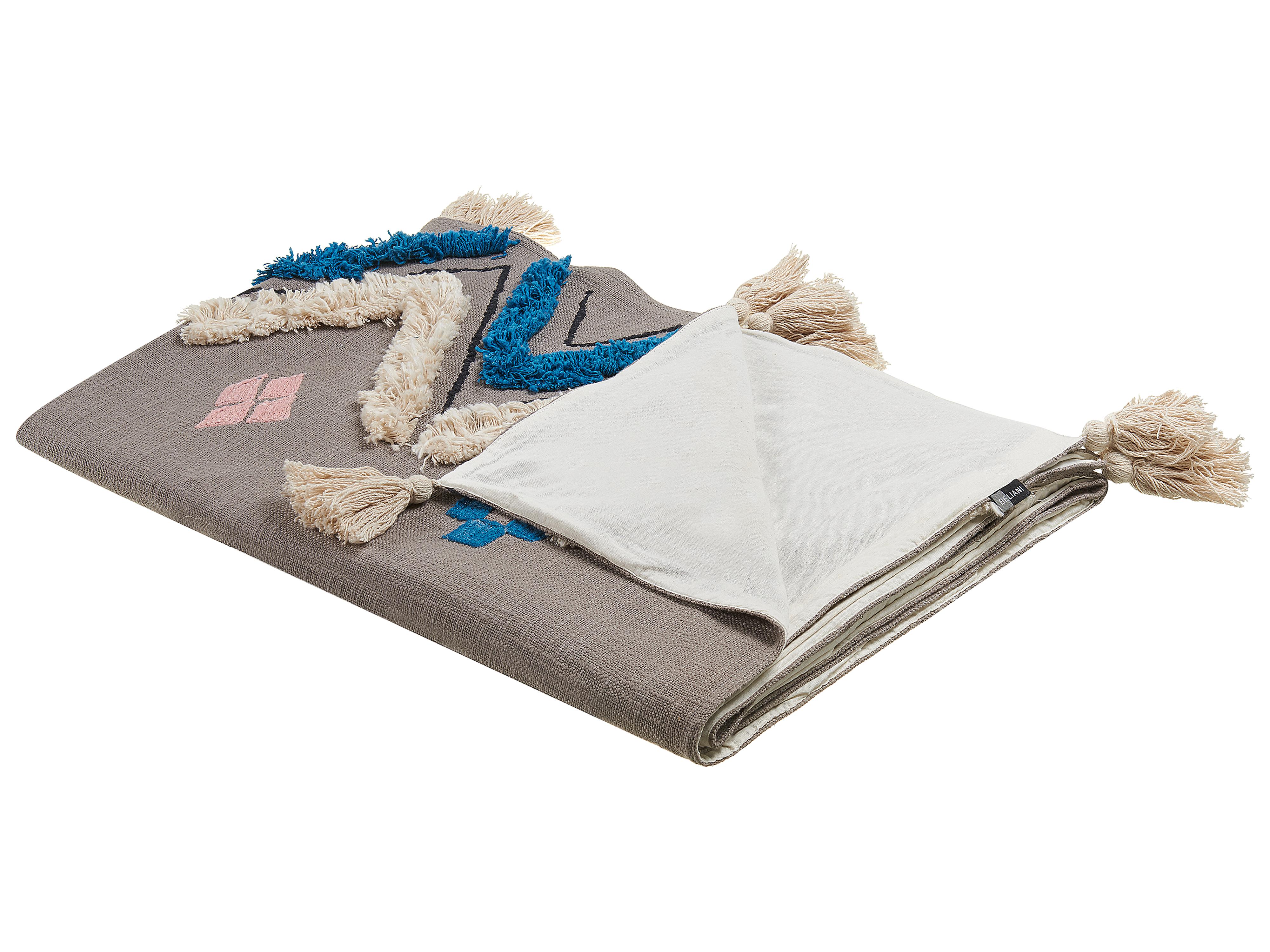 Blanket KOTTAYAM Cotton 130 x 180 cm Grey