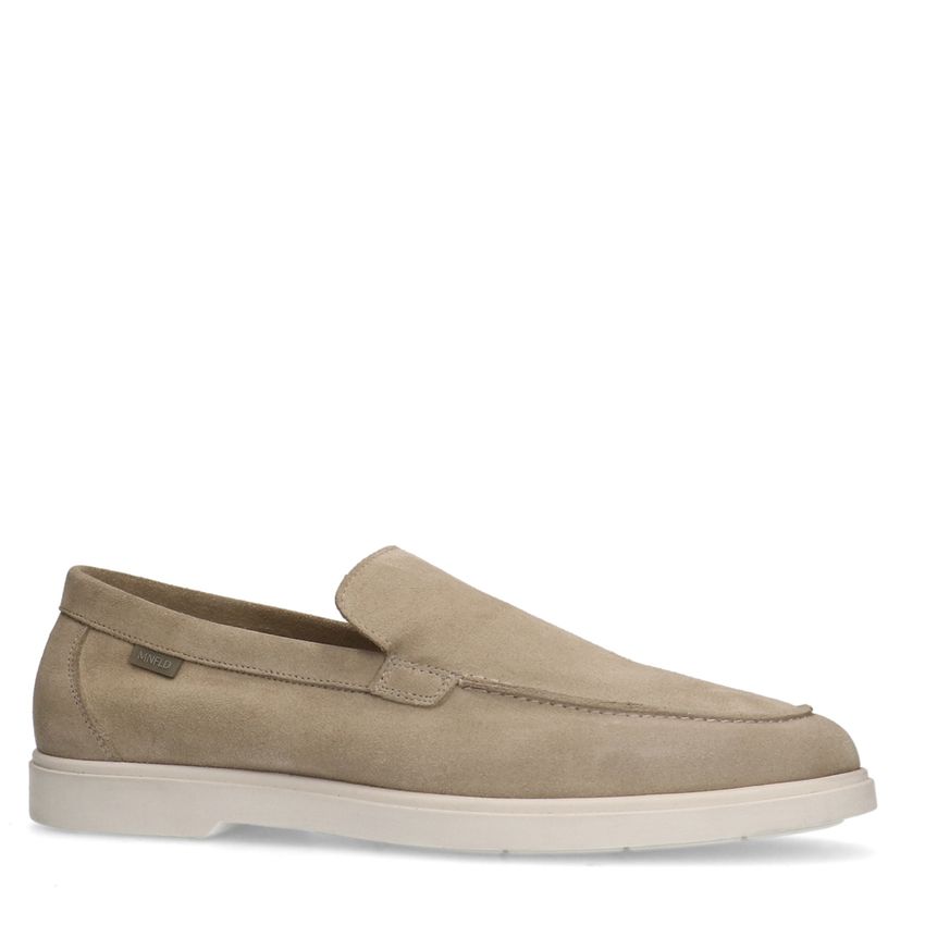Manfield Beige suède loafers
