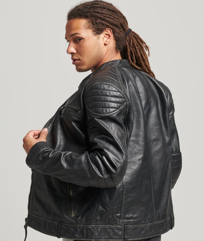 Leather Moto Racer Jacket