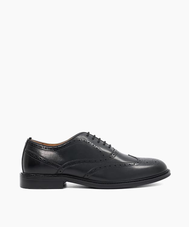 Senser Black - Leather Brogue Shoes