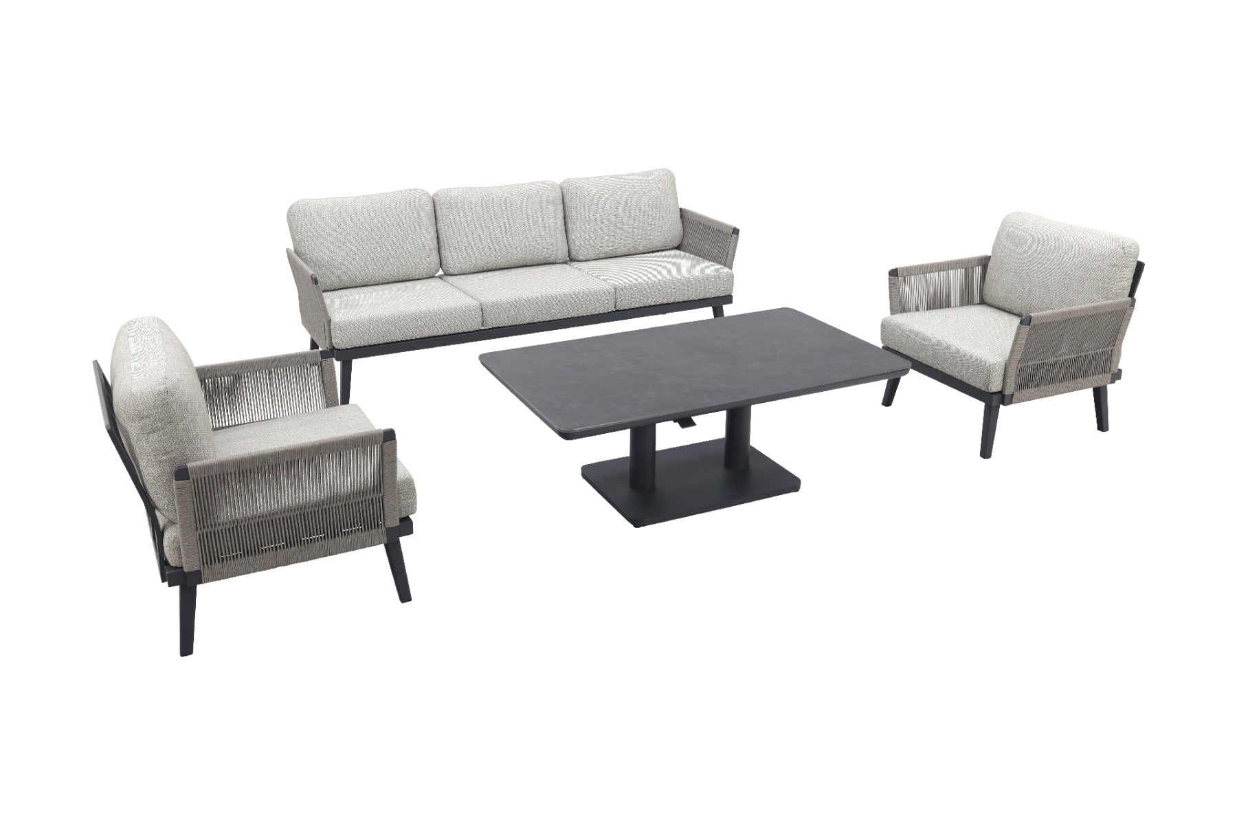 VDG Durban Medina verstelbare stoel-bank loungeset - 4-delig