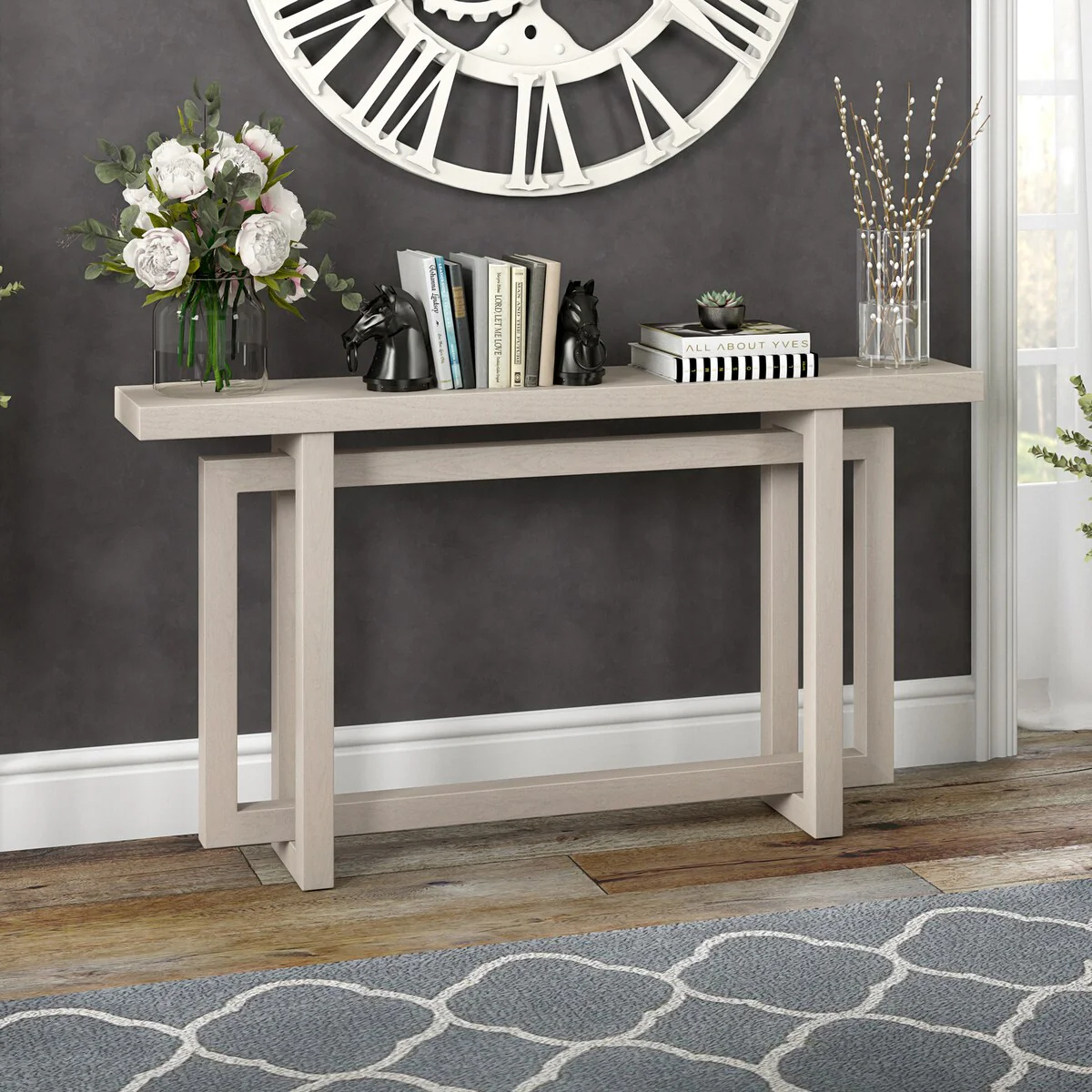 Breslow 55 Wide Rectangular Console Table - 55 Wide