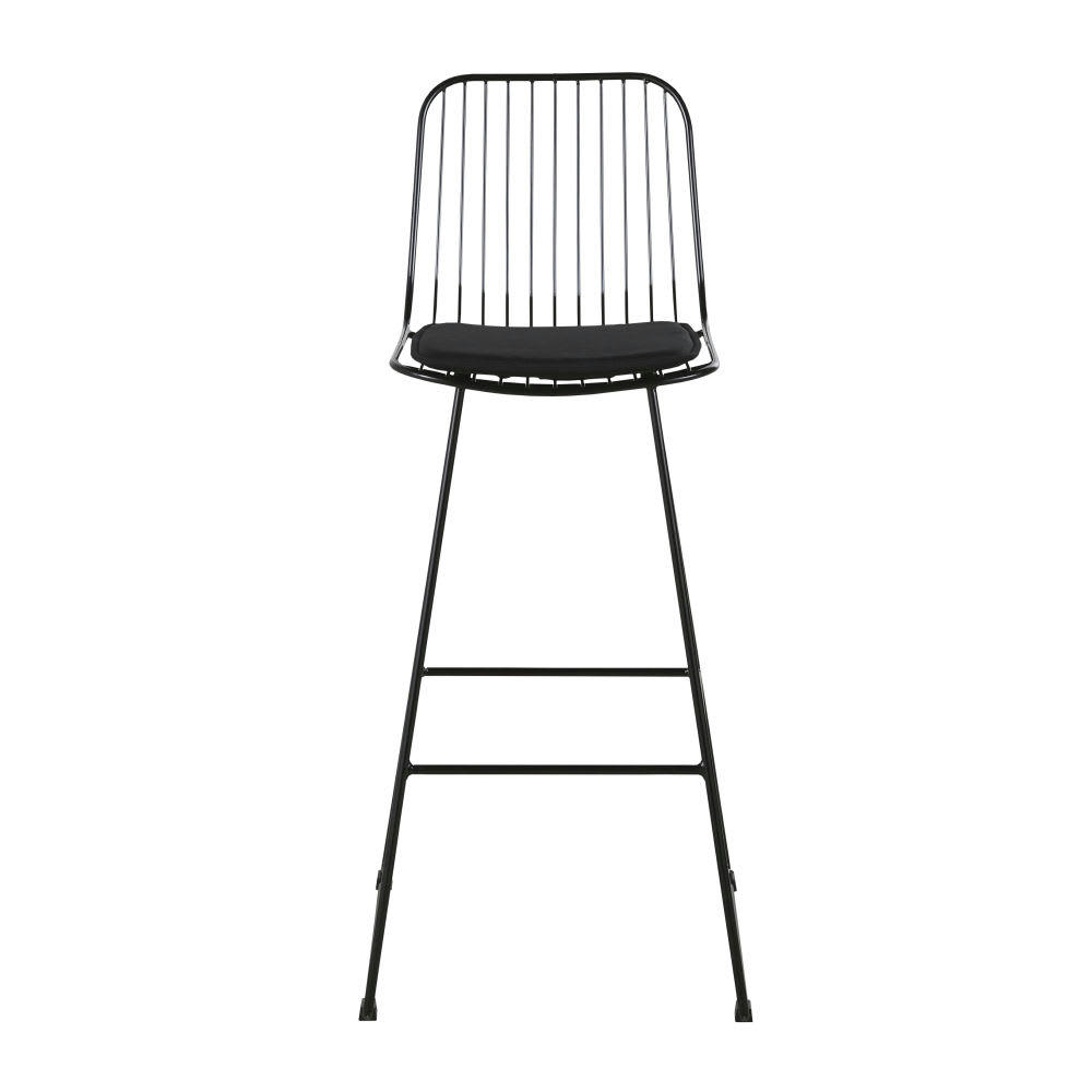 Huppy - Chaise pour îlot central en métal noir H65