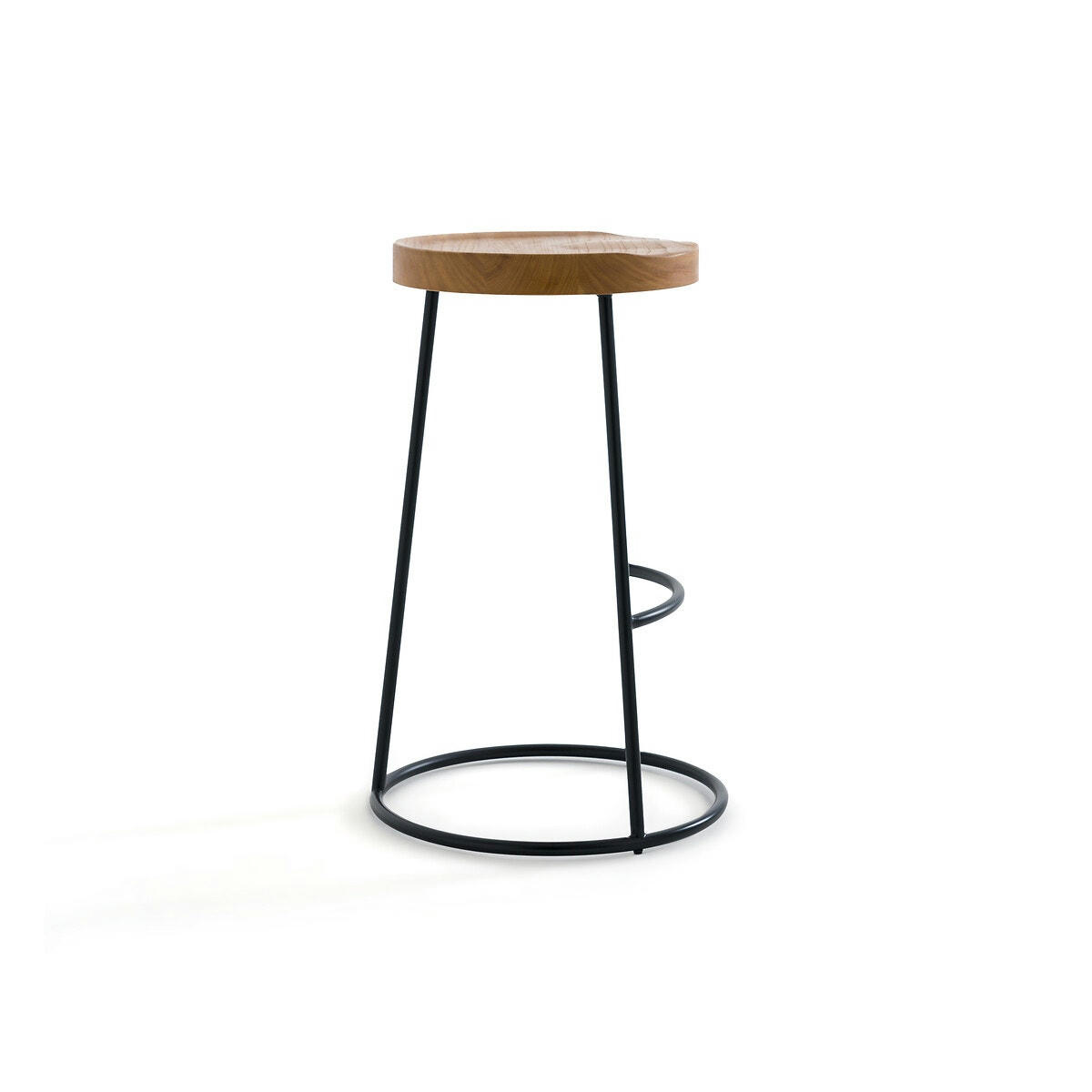 Tabouret de bar en orme H66 cm, Iska