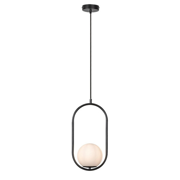 Lampa wisząca czarno-biała Ghita 1xE27x20W wym: 120x21x15 cm Rabalux