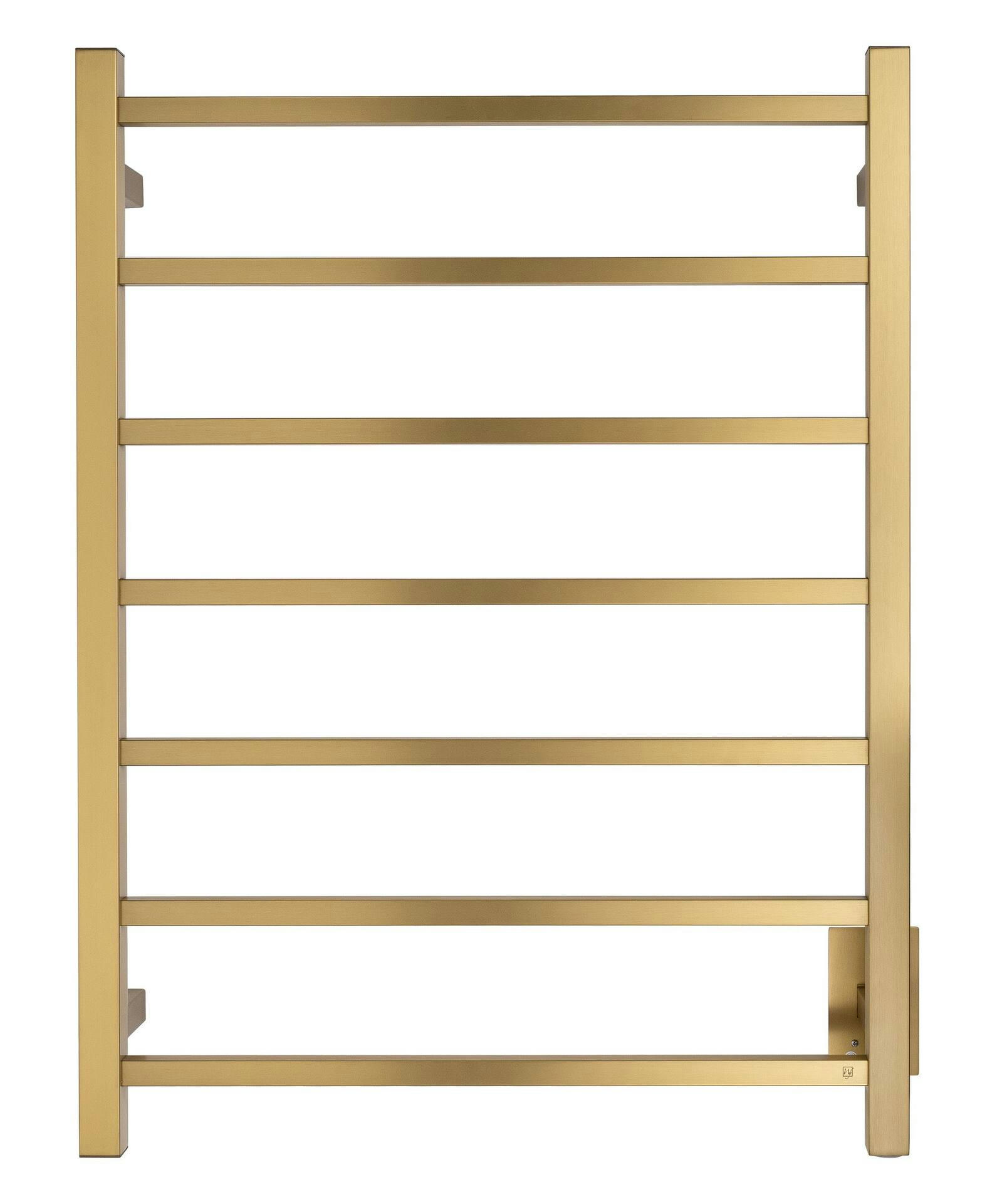 WarmlyYours Tahoe Electric Towel Warmer, Polished Gold, 7-Bars