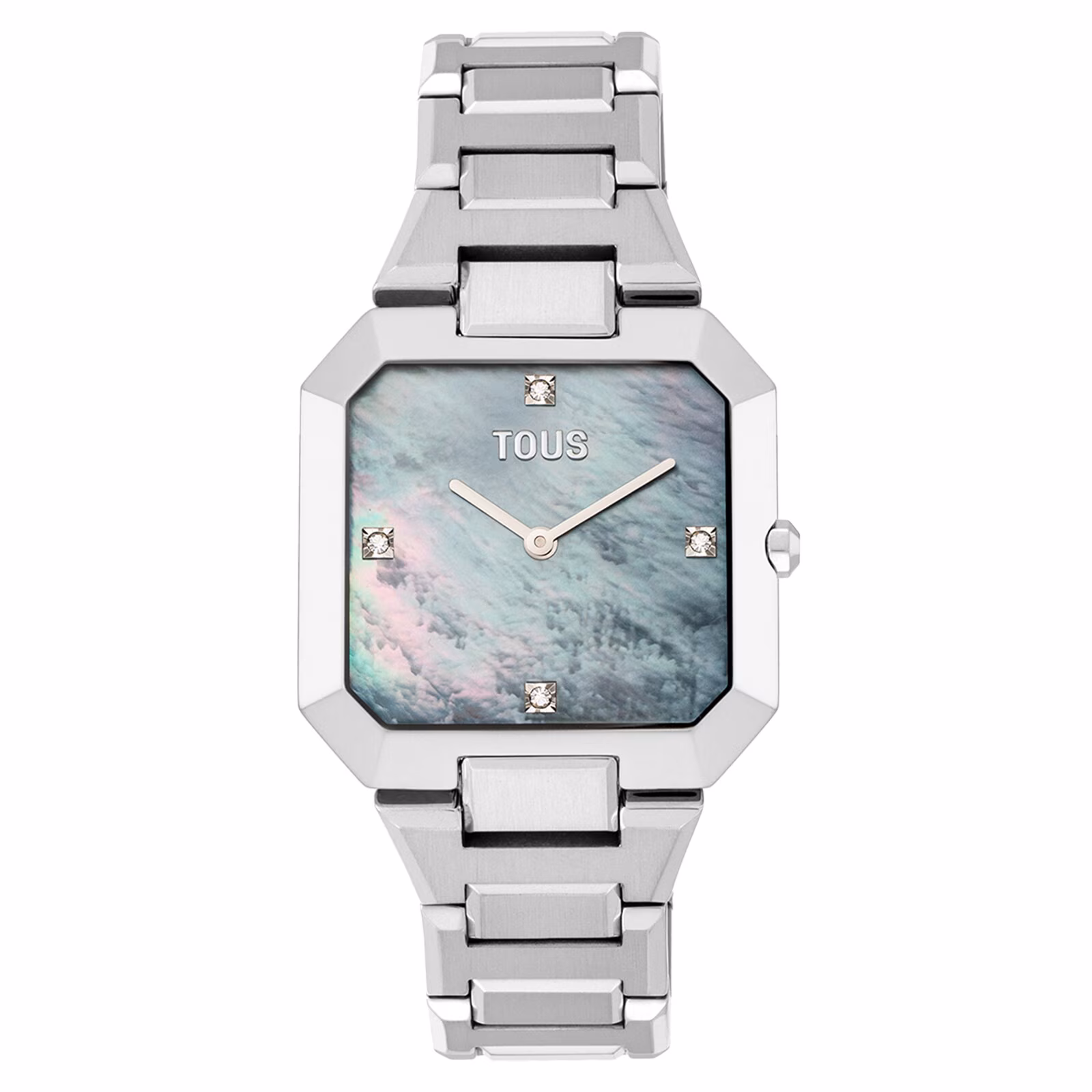 Reloj analógico con brazalete de acero y esfera de nácar Karat