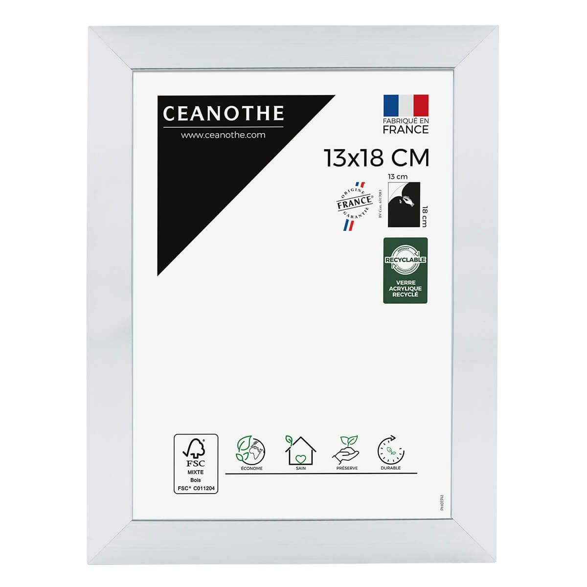 PRECIOUS - Cadre photo acier 13x18 cm résine recyclée