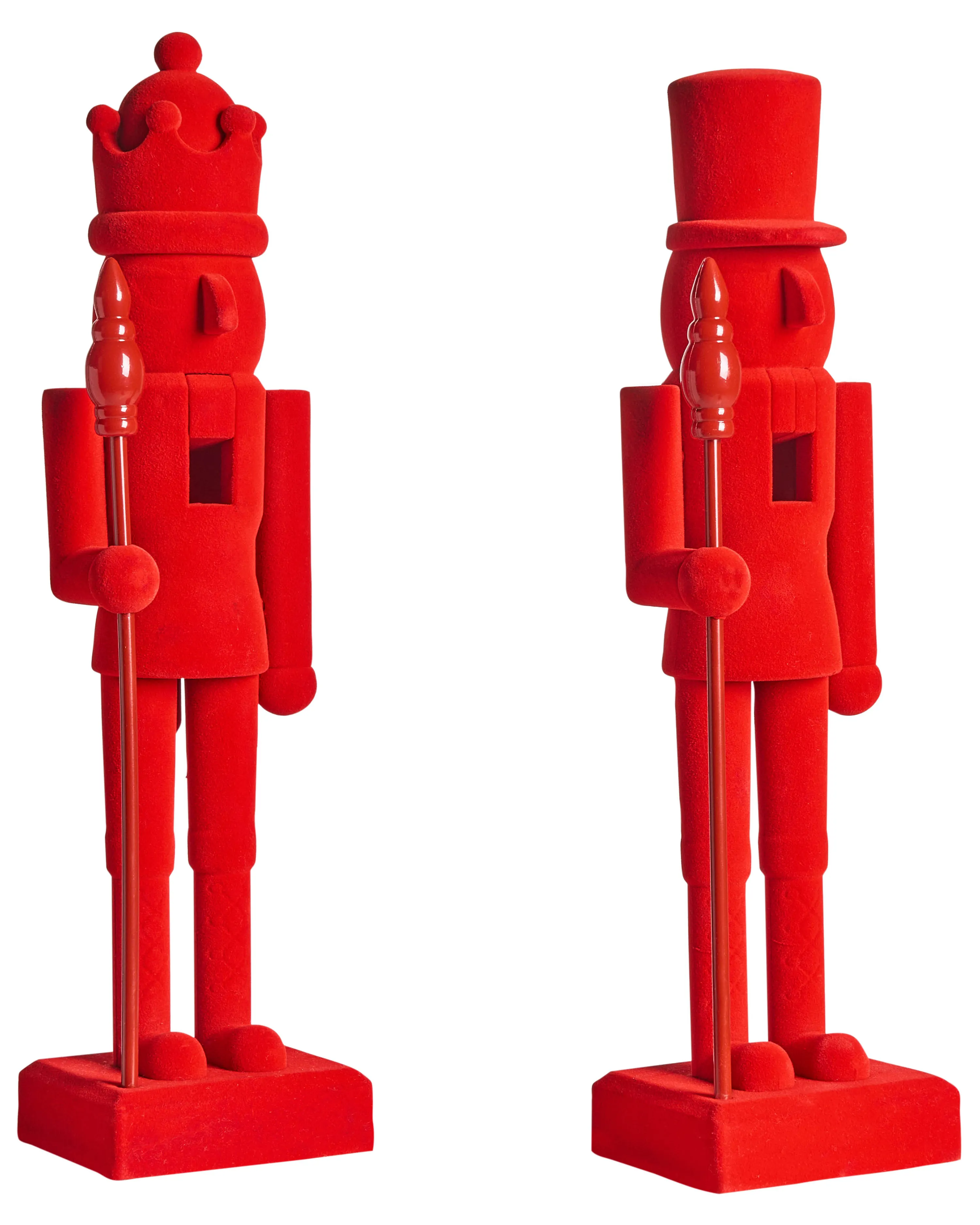 Set of 2 Figurines FLATEY Nutcracker 40 cm Red