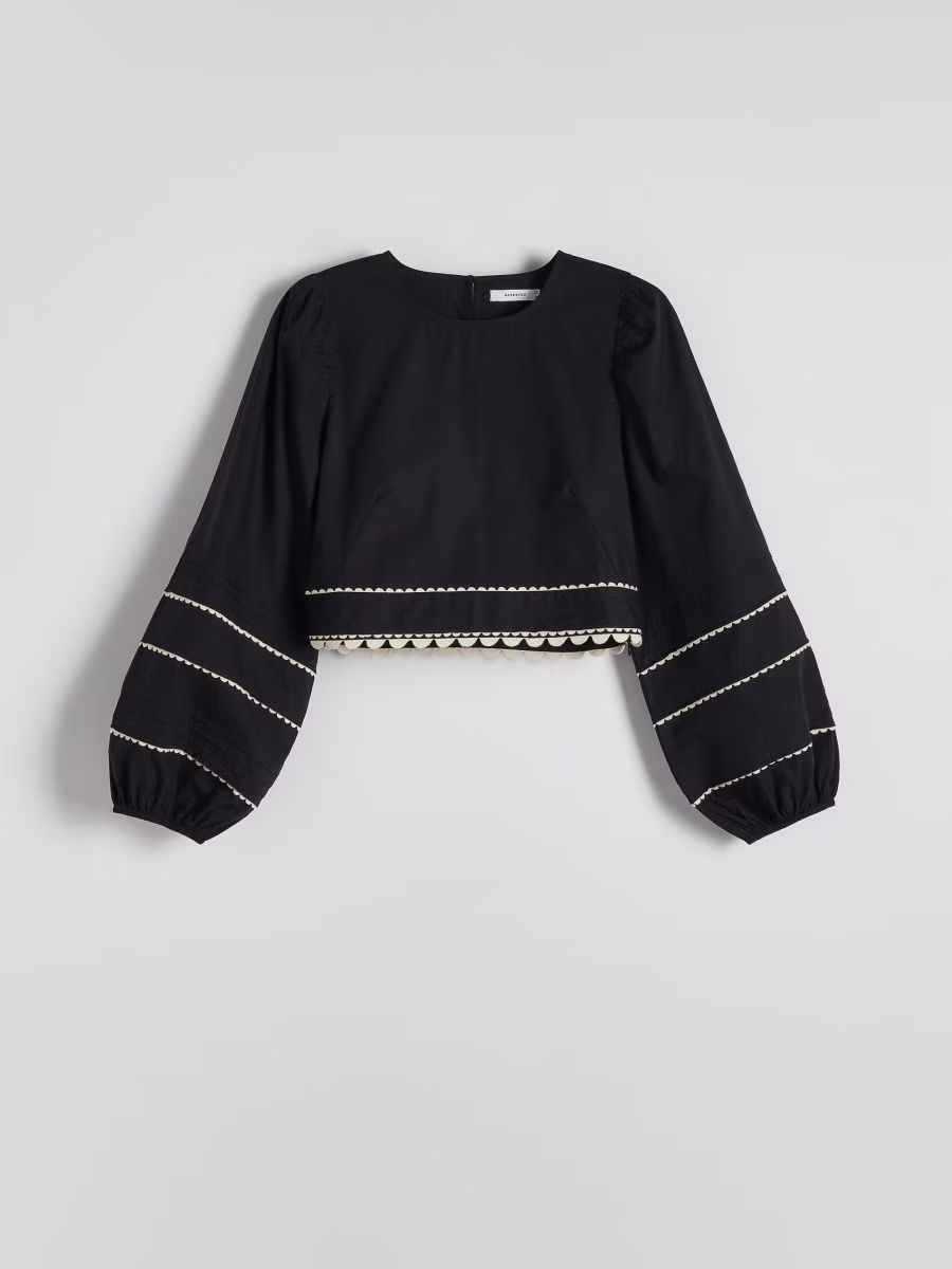 Blouse With Decorative Inserts