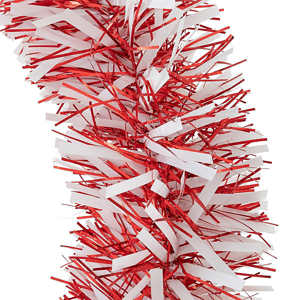 Guirlande de Noël boa 150x8x2m rouge et blanc - Atmosphera