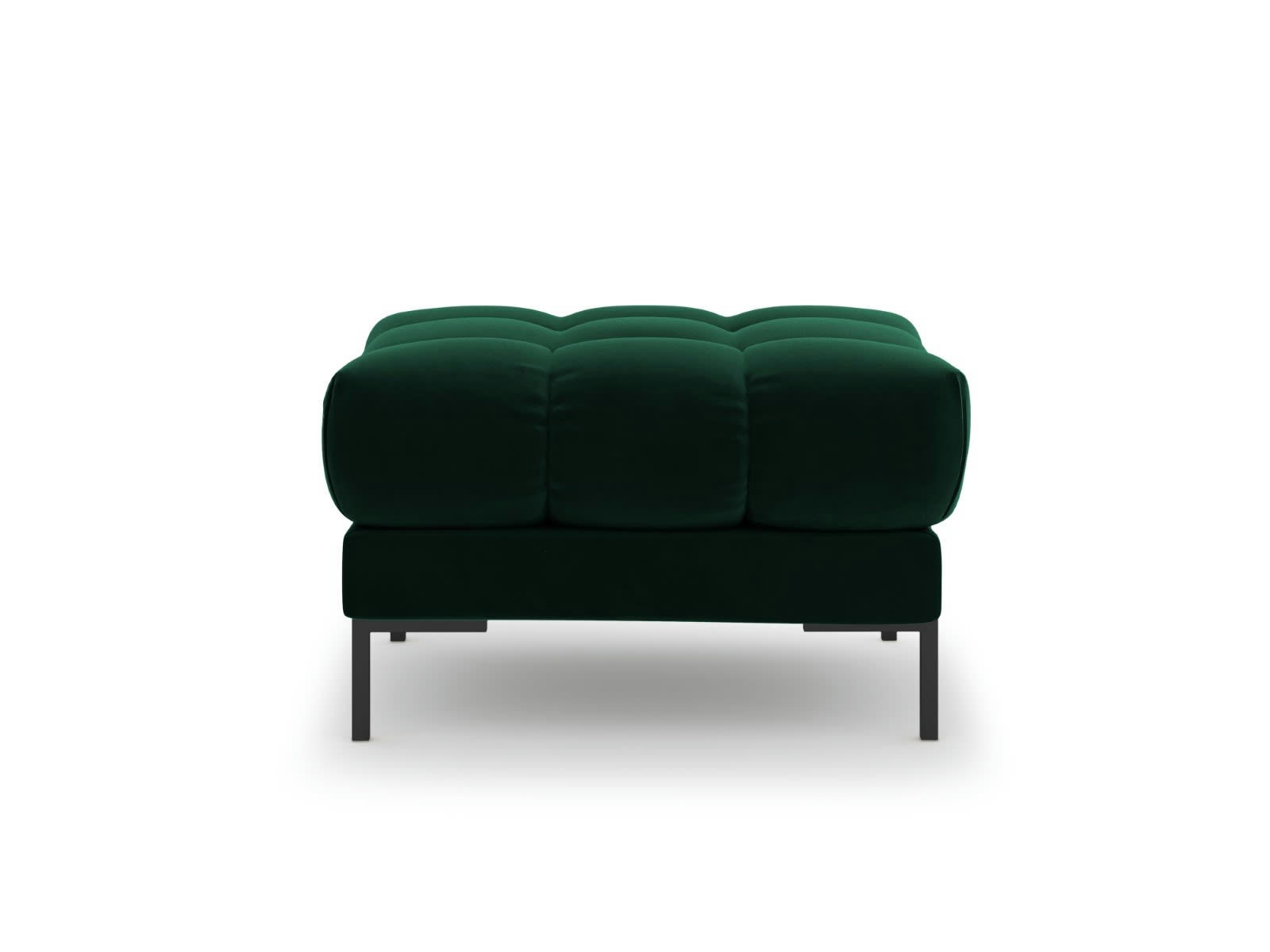 MAMAIA - Pouf 1 place en tissu velours vert bouteille