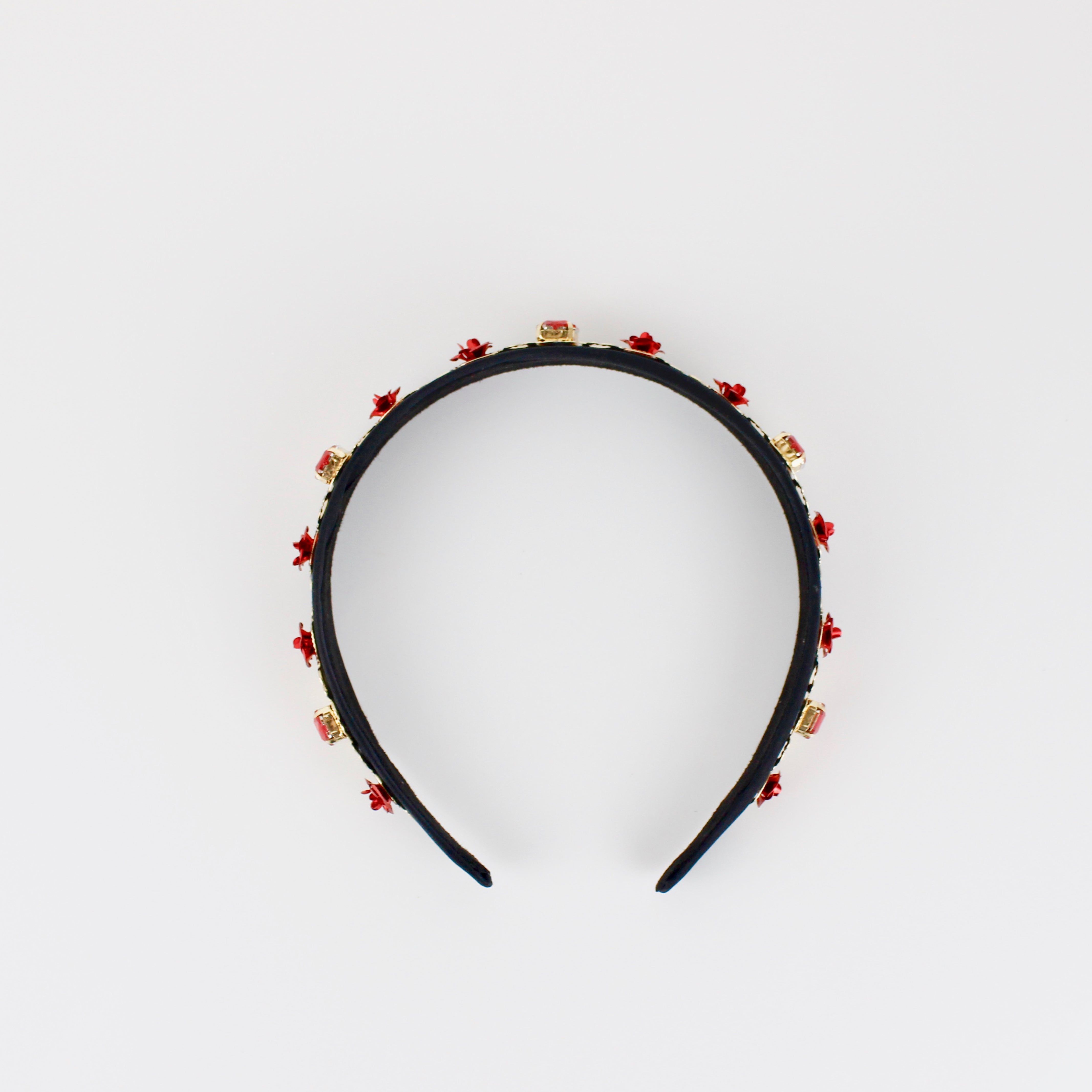 SVNX Red Rose Embellished Headband