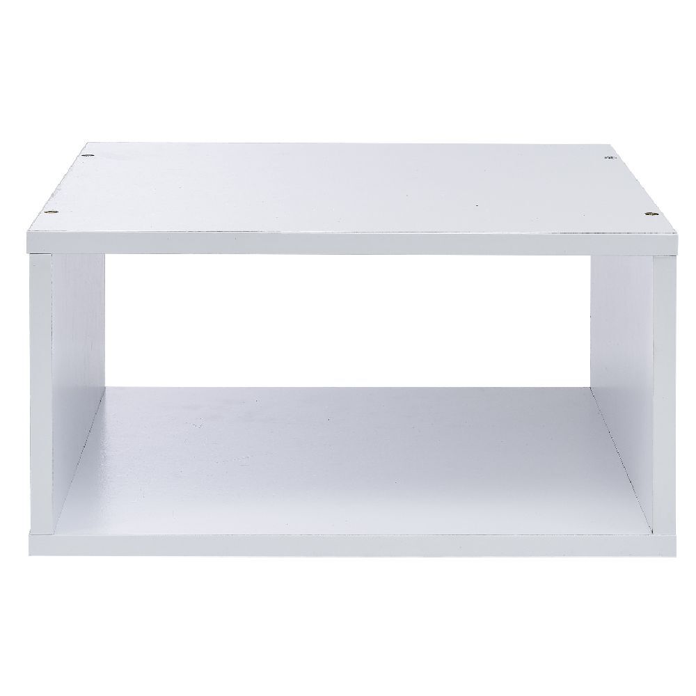 Structure Box Cube demi cube 35x30x17cm métal blanc