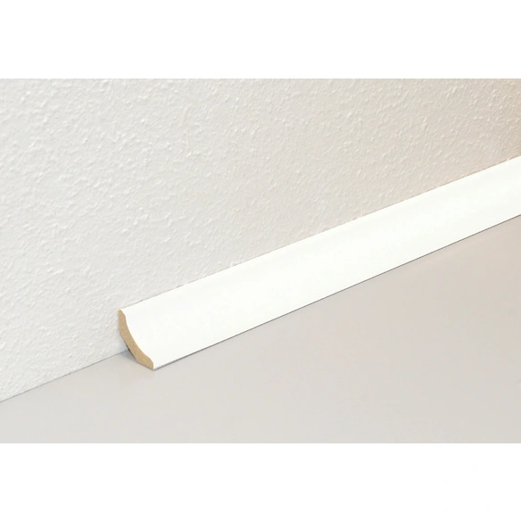 Hohlkehlleiste, weiß, MDF, LxHxT: 240 x 2,2 x 2,2 cm