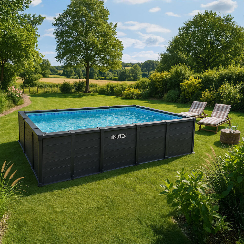 Piscine Graphite 6,00 x 3,00 x 1,24 m