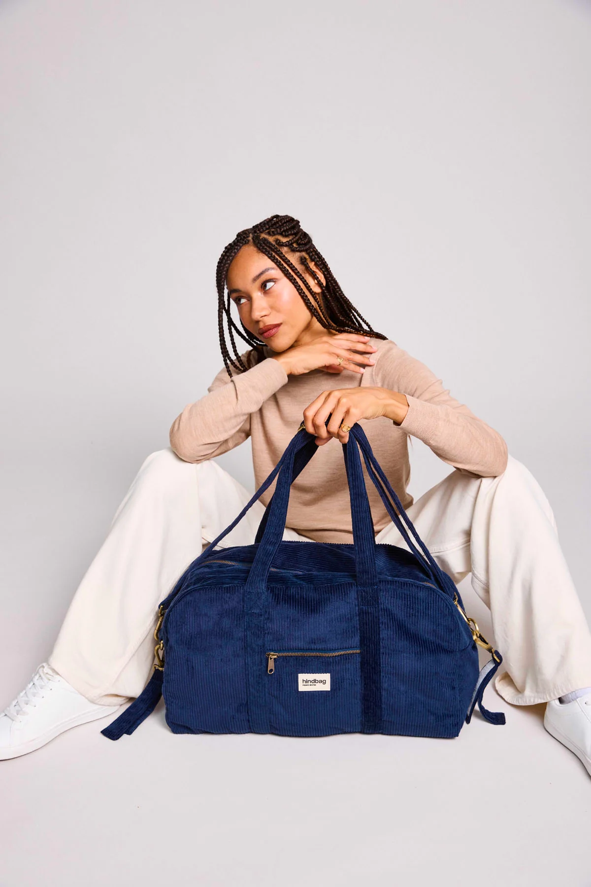 Sac à langer Basile Velours Marine